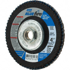 Norton - Flap Disc - Fiberglass Backing, Arbor Attaching System - Eagle Tool & Supply