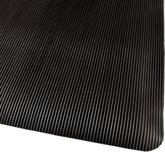 PRO-SAFE - 75' Long x 4' Wide, Dry Environment, Anti-Fatigue Matting - Black, Vinyl with Vinyl Sponge Base, Beveled on 4 Sides - Eagle Tool & Supply