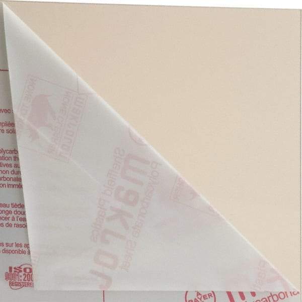 Made in USA - 1/4" Thick x 2' Wide x 2' Long, Polycarbonate Sheet - Bronze, Rockwell R-118 Hardness, ±10% Tolerance - Eagle Tool & Supply