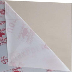 Made in USA - 1/8" Thick x 2' Wide x 2' Long, Polycarbonate Sheet - Gray, Rockwell R-118 Hardness, ±10% Tolerance - Eagle Tool & Supply