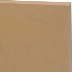Made in USA - 1" Thick x 1' Wide x 4' Long, Kevlar/Nylon Sheet - Mustard Yellow, Rockwell R-115 Hardness, ±0.002 Tolerance - Eagle Tool & Supply