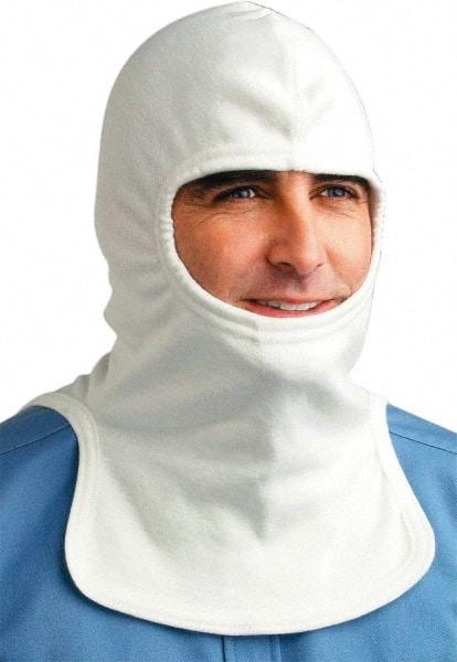 PRO-SAFE - Universal Size, Flame Resistant, Nomex Hood - 2 HRC, 10 Cal/Square cm, White - Eagle Tool & Supply