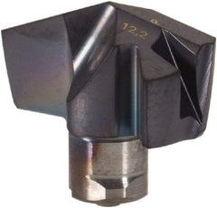 Iscar - Series ICP, 0.48" Diam Grade IC908 140° Replaceable Drill Tip - Carbide, TiAlN Finish, 12 Seat Size, Through Coolant - Eagle Tool & Supply