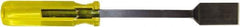 Proto - Stiff Hardened Steel 1-Edge Scraper - 1/2" Blade Width x 6-1/4" Blade Length, 4-1/4" Long Acetate Handle - Eagle Tool & Supply