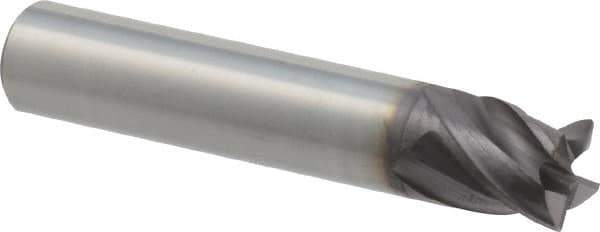 M.A. Ford - 3/8", 4 Flute, Single End, Solid Carbide, 0.015" Corner Radius End Mill - 2" OAL, 35/38° Helix, Right Hand Flute, 3/8" LOC, Right Hand Cut - Eagle Tool & Supply