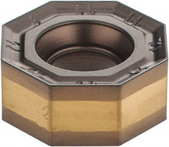 Iscar - ONMU050505 Grade IC5100 Carbide Milling Insert - TiCN/Al2O3 Finish, 0.2047" Thick, 13mm Inscribed Circle, 0.5mm Corner Radius - Eagle Tool & Supply