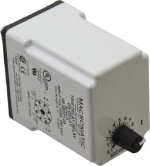 Macromatic - 8 Pin, Multiple Range DPDT Time Delay Relay - 10 Contact Amp, 240 VAC, Knob - Eagle Tool & Supply