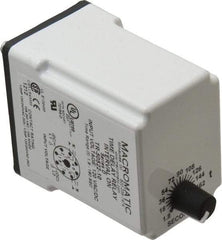 Macromatic - 8 Pin, Multiple Range DPDT Time Delay Relay - 10 Contact Amp, 120 VAC/VDC, Knob - Eagle Tool & Supply