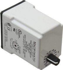 Macromatic - 11 Pin, Multiple Range DPDT Time Delay Relay - 10 Contact Amp, 120 VAC/VDC, Knob - Eagle Tool & Supply