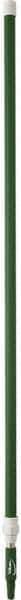 Vikan - 115 x 1-1/4" Aluminum Squeegee Handle - European Threaded Connection, Green, Telescoping - Eagle Tool & Supply