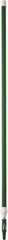 Vikan - 115 x 1-1/4" Aluminum Squeegee Handle - European Threaded Connection, Green, Telescoping - Eagle Tool & Supply