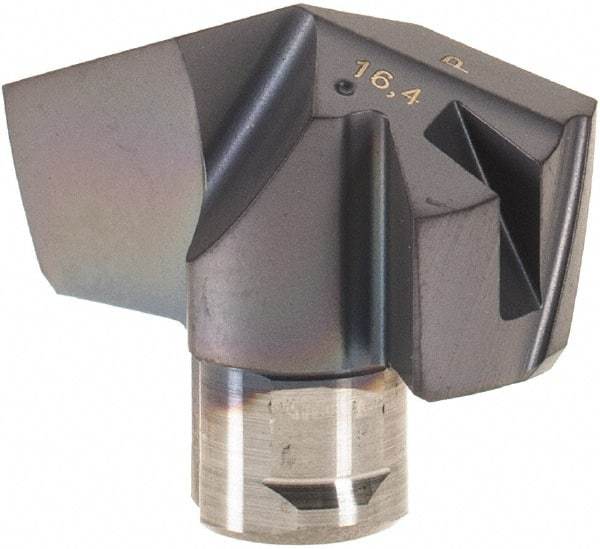 Iscar - Series ICP, 16.41mm Diam Grade IC908 140° Replaceable Drill Tip - Carbide, TiAlN Finish, 16 Seat Size - Eagle Tool & Supply