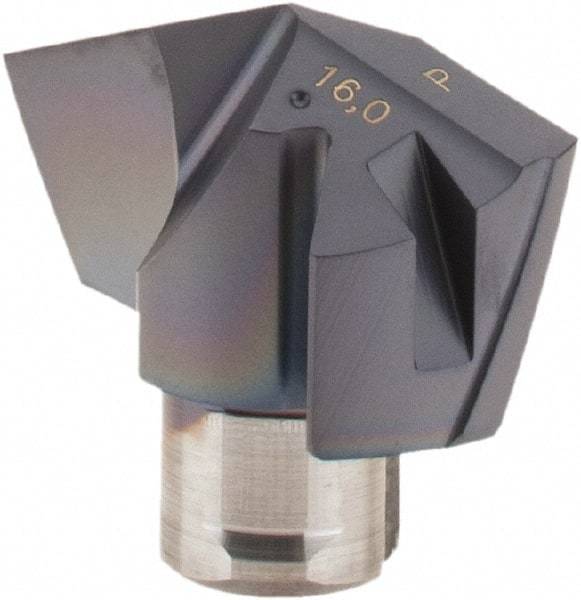 Iscar - Series ICP, 16mm Diam Grade IC908 140° Replaceable Drill Tip - Carbide, TiAlN Finish, 16 Seat Size - Eagle Tool & Supply