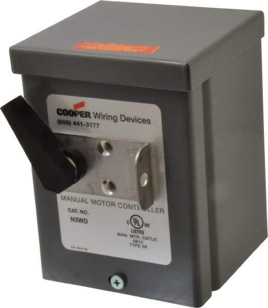 Cooper Wiring Devices - Steel Pushbutton Switch Enclosure - 3 NEMA Rated - Eagle Tool & Supply