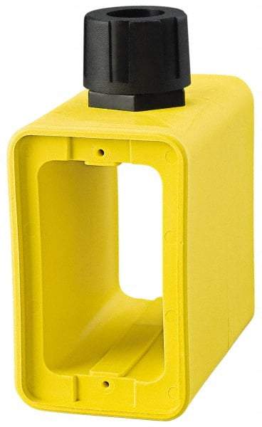 Cooper Wiring Devices - 1 Gang, Thermoplastic Rectangle Portable Outlet Box - 6-1/2" Overall Height x 4-1/4" Overall Width x 2-5/8" Overall Depth, Weather Resistant - Eagle Tool & Supply