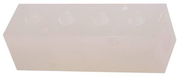 Made in USA - 1/2" Inlet, 3/8" Outlet Manifold - 4-3/4" Long x 1-1/2" Wide x 1-1/2" High, 0.2" Mount Hole, 2 Inlet Ports, 4 Outlet Ports - Eagle Tool & Supply
