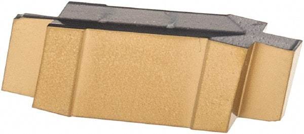 Iscar - 104000GIP Grade IC808, 1.04mm Cutting Width Carbide Grooving Insert - 2mm Max Depth of Cut, Neutral, TiAlN Finish - Eagle Tool & Supply
