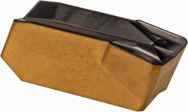 Iscar - 608GIMF Grade IC808, 6mm Cutting Width Carbide Grooving Insert - 3.6mm Max Depth of Cut, Neutral, 0.8mm Corner Radius, TiN/TiAlN Finish - Eagle Tool & Supply