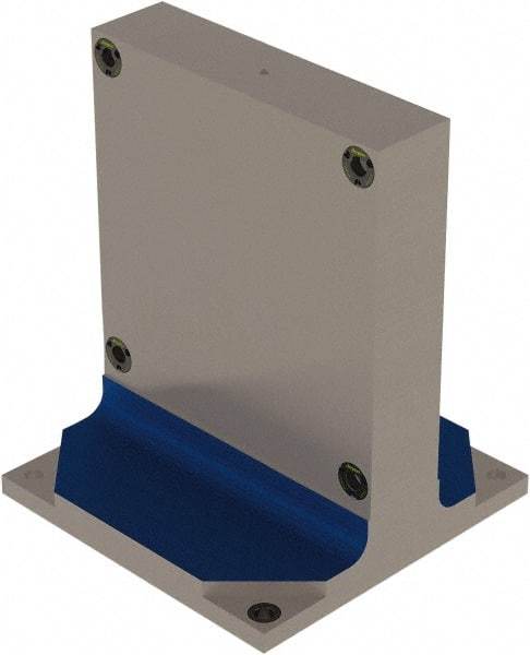 Jergens - 15.748" Square Fixture Column - Flat Plate Surface, Steel, 16" Base Width x 16" Base Length - Eagle Tool & Supply