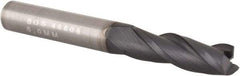 SGS - 6mm, 19mm LOC, 6mm Shank Diam, 50mm OAL, 3 Flute, Solid Carbide Square End Mill - Single End, AlTiN Finish, Spiral Flute, 30° Helix, Centercutting, Right Hand Cut, Right Hand Flute, Series 5 - Eagle Tool & Supply