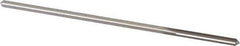 Made in USA - 0.134" Cobalt 4 Flute Chucking Reamer - Straight Flute, 0.119" Straight Shank, 7/8" Flute Length, 3-1/2" OAL - Eagle Tool & Supply