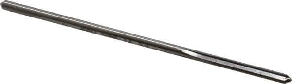 Made in USA - 1/8" Cobalt 4 Flute Chucking Reamer - Straight Flute, 0.119" Straight Shank, 7/8" Flute Length, 3-1/2" OAL - Eagle Tool & Supply