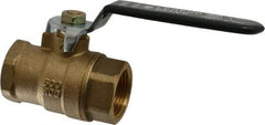Legend Valve - 3/4" Pipe, Full Port, Brass Full Port Ball Valve - Bi-Directional, FNPT x FNPT Ends, Quarter Turn Handle, 600 WOG, 150 WSP - Eagle Tool & Supply