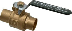 Legend Valve - 3/4" Pipe, Full Port, Brass Full Port Ball Valve - Bi-Directional, Sweat Ends, Quarter Turn Handle, 600 WOG, 150 WSP - Eagle Tool & Supply