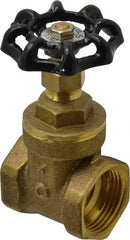 Legend Valve - 1" Pipe, Class 200, FNPT x FNPT Brass Solid Wedge Gate Valve - 200 WOG, 1 WSP, Bolted Bonnet, For Use with Potable Water Applications - Eagle Tool & Supply