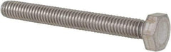 Value Collection - M4x0.70mm Metric Coarse, 35mm Length Under Head Hex Head Cap Screw - Fully Threaded, Grade 18-8 & Austenitic A2 Stainless Steel, Uncoated, 7mm Hex - Eagle Tool & Supply