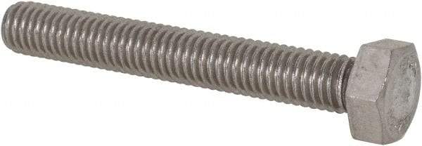 Value Collection - M5x0.80mm Metric Coarse, 35mm Length Under Head Hex Head Cap Screw - Fully Threaded, Grade 18-8 & Austenitic A2 Stainless Steel, Uncoated, 8mm Hex - Eagle Tool & Supply