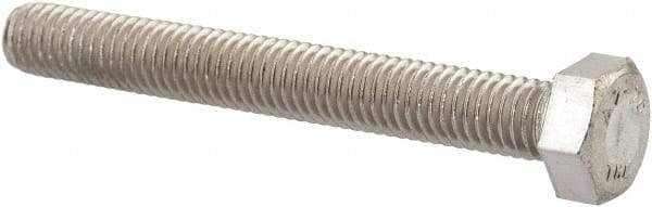 Value Collection - M5x0.80mm Metric Coarse, 40mm Length Under Head Hex Head Cap Screw - Fully Threaded, Grade 18-8 & Austenitic A2 Stainless Steel, Uncoated, 8mm Hex - Eagle Tool & Supply