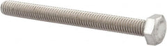 Hex Head Cap Screw: M5 x 0.80 x 50 mm, Grade 18-8 & Austenitic Grade A2 Stainless Steel, Uncoated Fully Threaded, 8 mm Hex, DIN 933