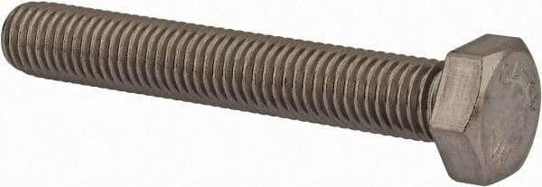 Value Collection - M12x1.75mm Metric Coarse, 80mm Length Under Head Hex Head Cap Screw - Fully Threaded, Grade 18-8 & Austenitic A2 Stainless Steel, Uncoated, 19mm Hex - Eagle Tool & Supply