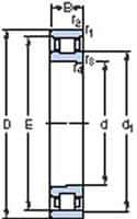 SKF - 1-1/8" Bore Diam, 2-1/8" OD, Open Deep Groove Radial Ball Bearing - 3/8" Wide, 1 Row, Round Bore, 1,690 Lb Static Capacity, 2,810 Lb Dynamic Capacity - Eagle Tool & Supply