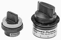 Norgren - 10-32 UNF Selector Valve - 2-Way, 6 Position, 0.03 CV Rate & Rotary Switch Detented - Eagle Tool & Supply