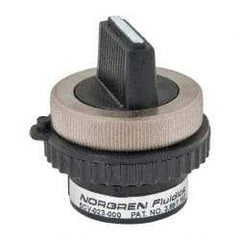 Norgren - 10-32 UNF Selector Valve - 2-Way, 3 Position, 0.03 CV Rate & Rotary Switch Detented - Eagle Tool & Supply