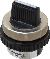 Norgren - 10-32 UNF Selector Valve - 3-Way, 2 Position, 0.03 CV Rate & Rotary Switch Detented - Eagle Tool & Supply