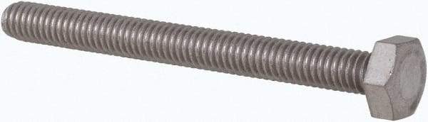 Value Collection - M4x0.70mm Metric Coarse, 40mm Length Under Head Hex Head Cap Screw - Fully Threaded, Grade 316 & Austenitic A4 Stainless Steel, Uncoated, 7mm Hex - Eagle Tool & Supply