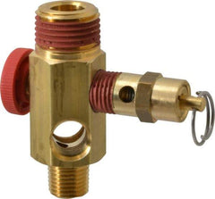 Midwest Control - 1/2" MNPT 150 psi Compressor Tank Manifold - For Use with Portable Air Tank, 1.88" Diam x 2.49" High - Eagle Tool & Supply