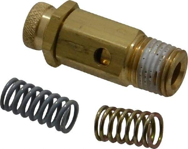 Midwest Control - 1/4" Non-Code Safety Valve - For Use with Compressed Air Systems, 1.77" High - Eagle Tool & Supply