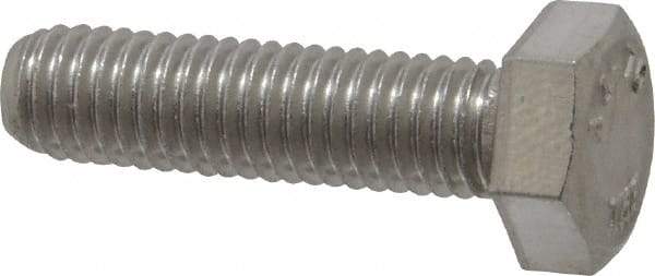 Value Collection - M8x1.25mm Metric Coarse, 30mm Length Under Head Hex Head Cap Screw - Fully Threaded, Grade 316 & Austenitic A4 Stainless Steel, Uncoated, 13mm Hex - Eagle Tool & Supply