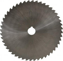 Value Collection - 8" Diam x 3/16" Blade Thickness x 1" Arbor Hole Diam, 48 Tooth Slitting and Slotting Saw - Arbor Connection, Right Hand, Uncoated, High Speed Steel, Concave Ground, Contains Keyway - Eagle Tool & Supply