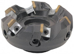 Tungaloy - 3.937" Cut Diam, 1-1/2" Arbor Hole, 0.236" Max Depth of Cut, 45° Indexable Chamfer & Angle Face Mill - 5 Inserts, SE.. Insert, Right Hand Cut, Series TGE - Eagle Tool & Supply