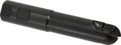 Tungaloy - 1" Cut Diam, 0.827" Max Depth of Cut, 1" Shank Diam, 5.53" OAL, Indexable Ball Nose End Mill - 3-1/4" Head Length, Straight Shank, EBP Toolholder, ZPET 100 Insert - Eagle Tool & Supply