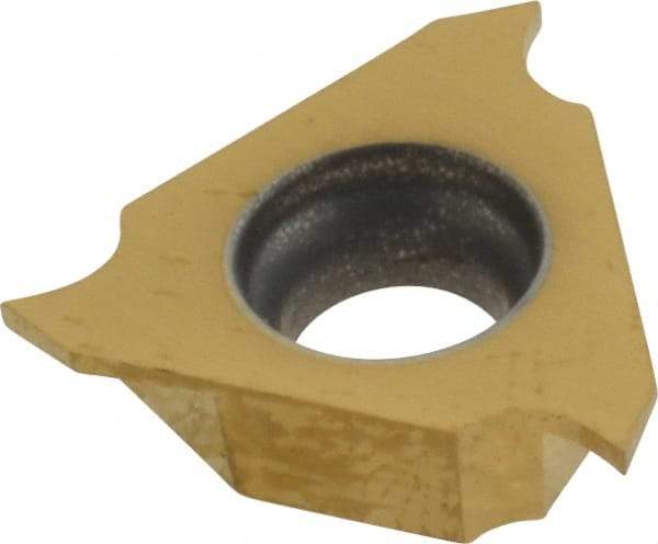 Tungaloy - 3075JTGR F Grade J740, 0.75mm Cutting Width Carbide Grooving Insert - 1.9mm Max Depth of Cut, Right Hand, 0.03mm Corner Radius, TiN Finish - Eagle Tool & Supply