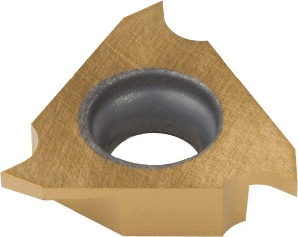 Tungaloy - 3100JTGR F Grade J740, 1mm Cutting Width Carbide Grooving Insert - 2.1mm Max Depth of Cut, Right Hand, 0.05mm Corner Radius, TiN Finish - Eagle Tool & Supply