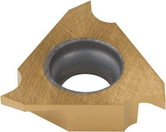 Tungaloy - 3100JTGR F Grade J740, 1mm Cutting Width Carbide Grooving Insert - 2.1mm Max Depth of Cut, Right Hand, 0.05mm Corner Radius, TiN Finish - Eagle Tool & Supply