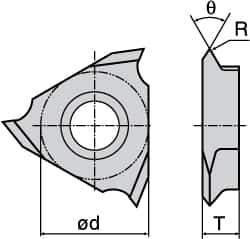 Tungaloy - Threading Insert - 0.5 to 1mm Ext Pitch - Eagle Tool & Supply