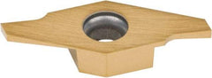 Tungaloy - 100JVGR F Grade J740, 1mm Cutting Width Carbide Grooving Insert - 5.5mm Max Depth of Cut, Right Hand, TiN Finish - Eagle Tool & Supply